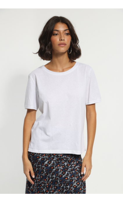 WHITE COTTON T-SHIRT