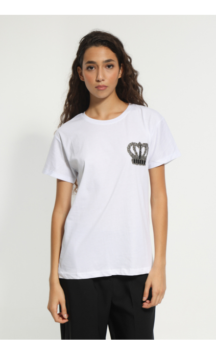 WHITE T-SHIRT WITH PRINT