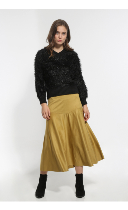 MAXI SKIRT IN OCHER COLOR