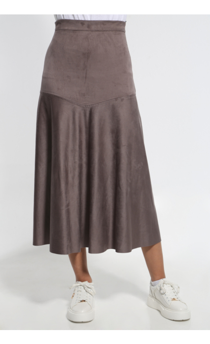 MAXI SKIRT IN BROWN SHADE