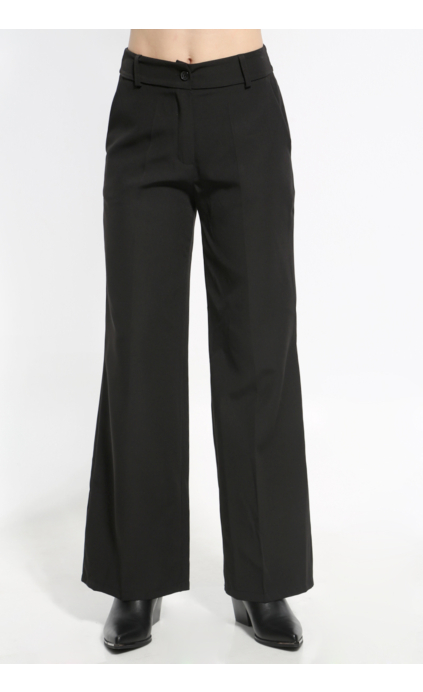 WIDE STRAIGHT BLACK PANTS