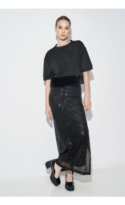 MAXI SKIRT WITH SEQUINS