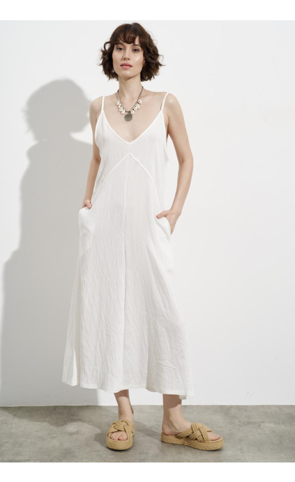 WHITE DRESS, A-LINE WITH LACES