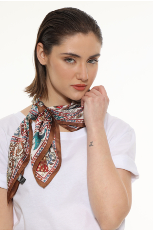 MULTICOLOR BROWN WOMEN'S SCARF