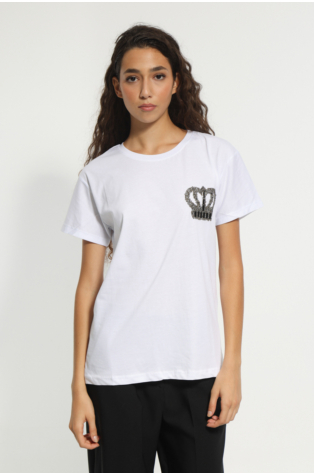 WHITE T-SHIRT WITH PRINT