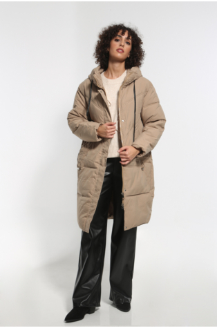 WARM BEIGE JACKET WITH HOOD