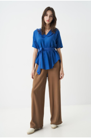 HIGH WAIST PANTS WITH ELASTIC WAIST