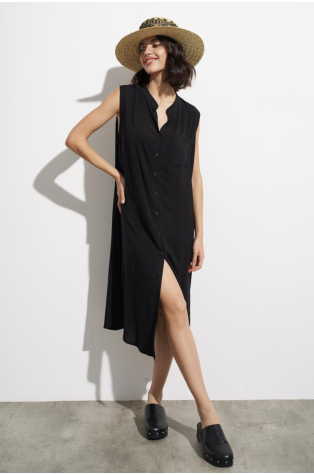 MIDI SEMIZIE DRESS BLACK