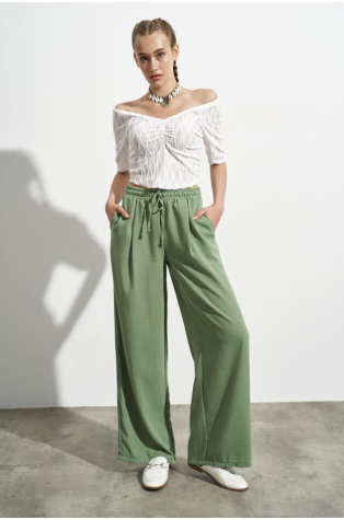 HIGH WAIST PANTS WITH ELASTIC