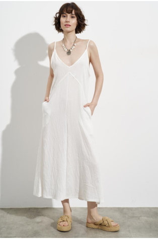 WHITE DRESS, A-LINE WITH LACES