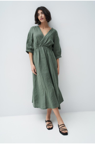 MIDI LINEN DRESS