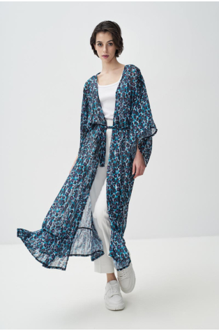 KIMONO WITH ANIMAL PRINT