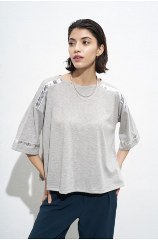 BLOUSE 41159 GRAY