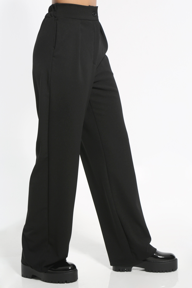 BLACK PANTS WITH ELASTIC WAIST