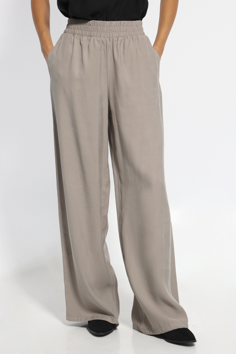 GRAY TROUSERS ΙΝ WIDE LINE