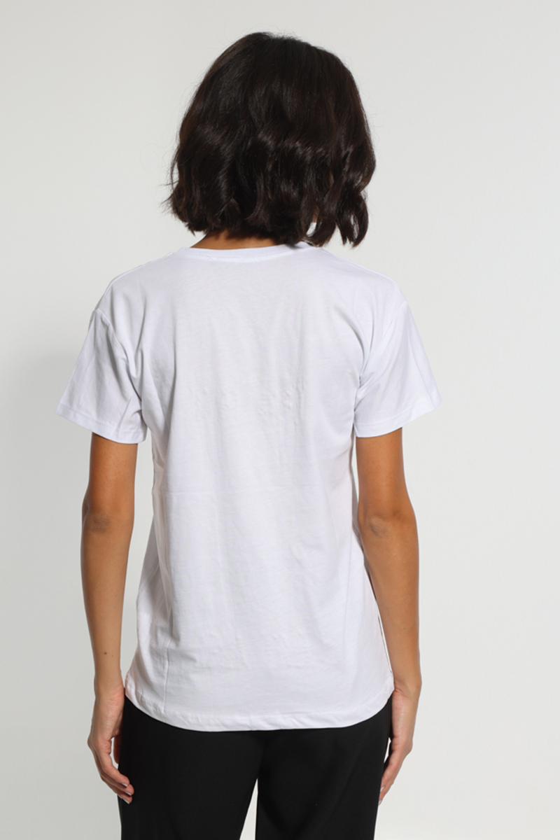 SHORT SLEEVE WHITE T-SHIRT WITH LOGO