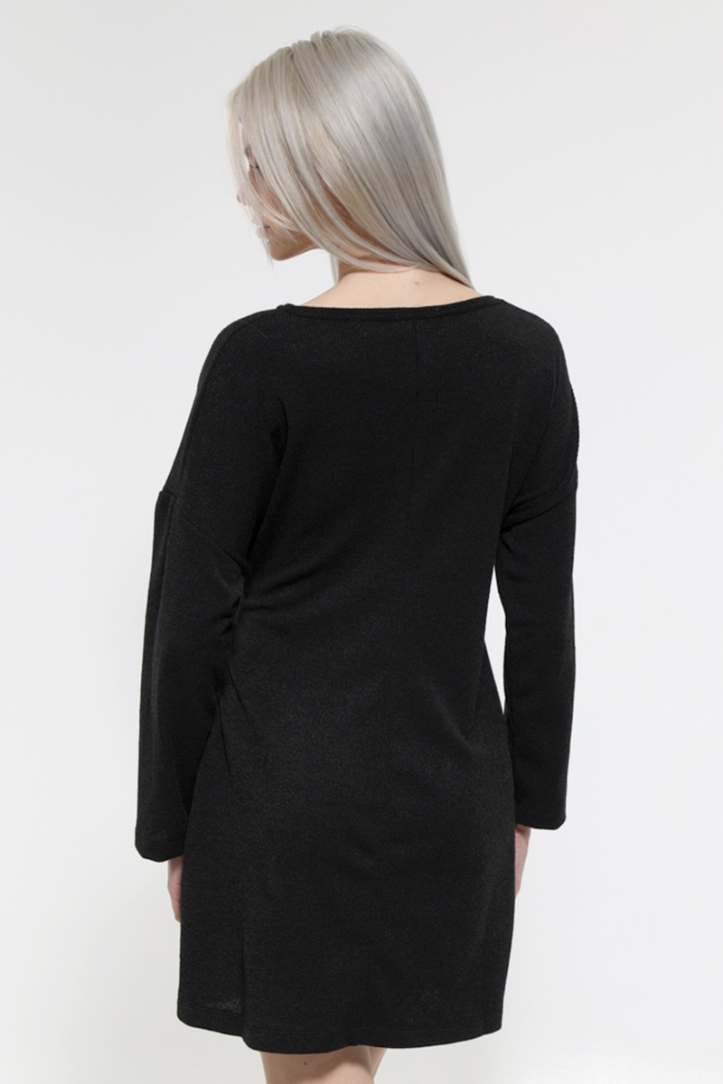 BLACK MINI LONG SLEEVED DRESS