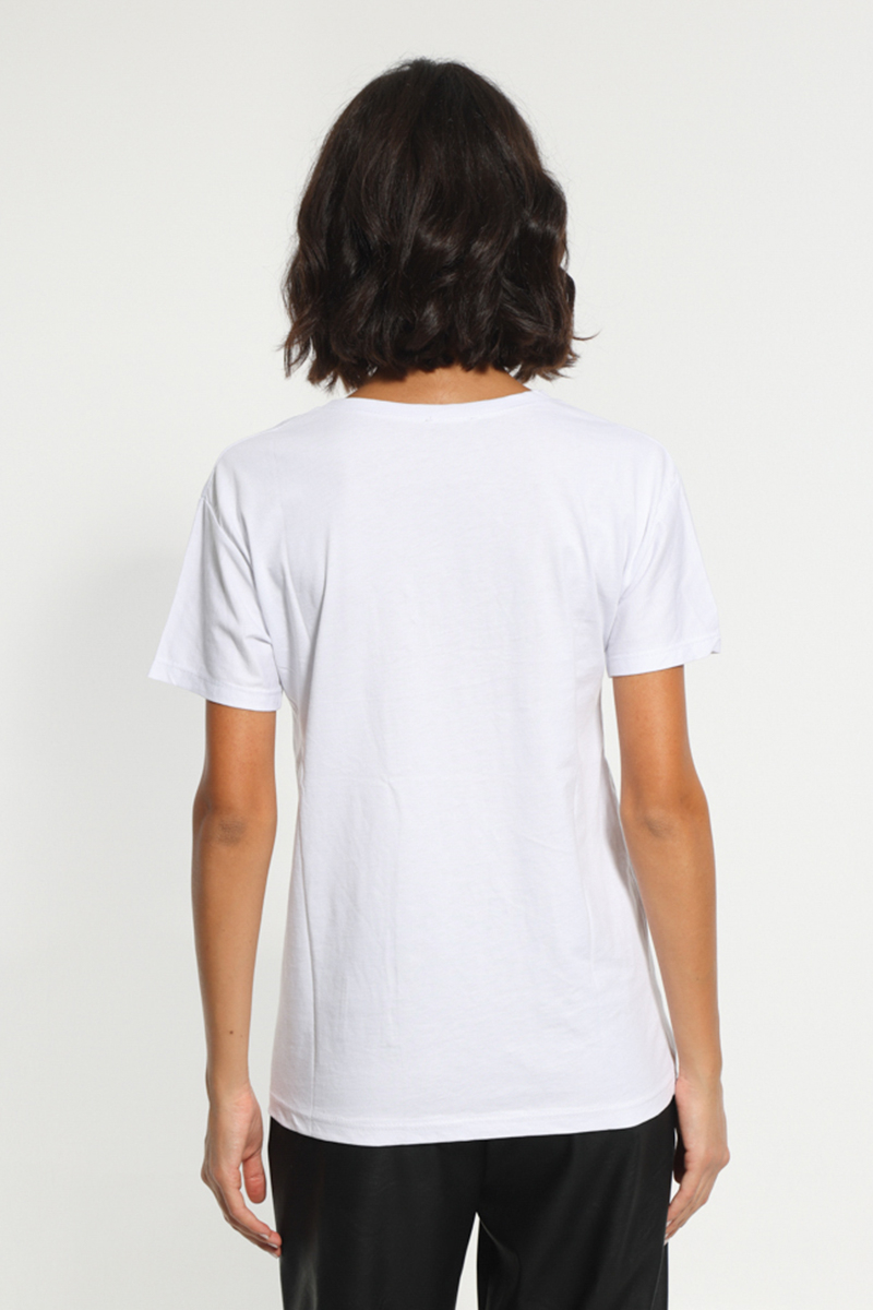 WHITE T-SHIRT WITH LOGO