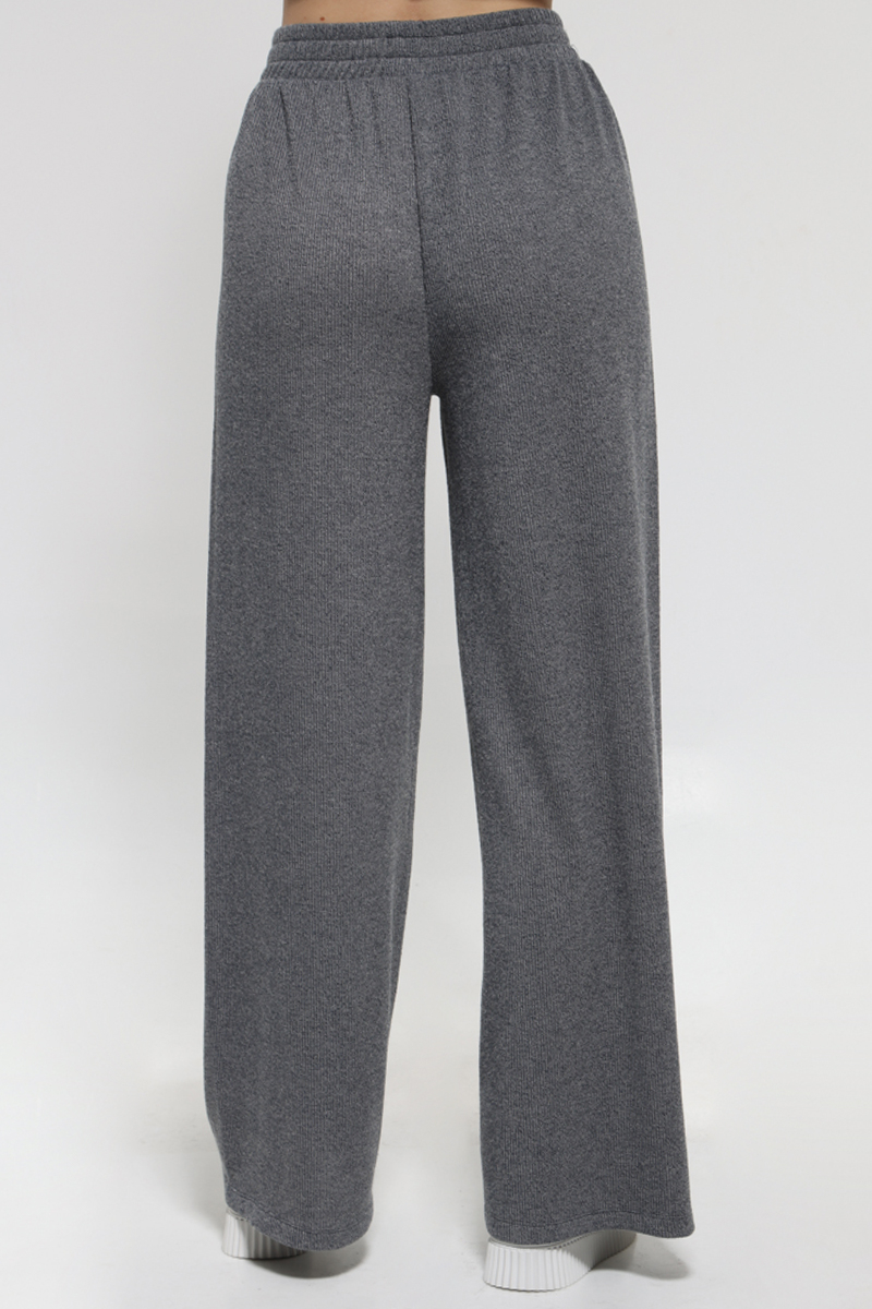 GRAY PANTS WITH ELASTIC WAIST