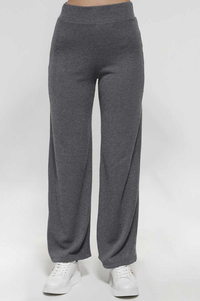 GREY PANTS WITH ELASTIC WAIST