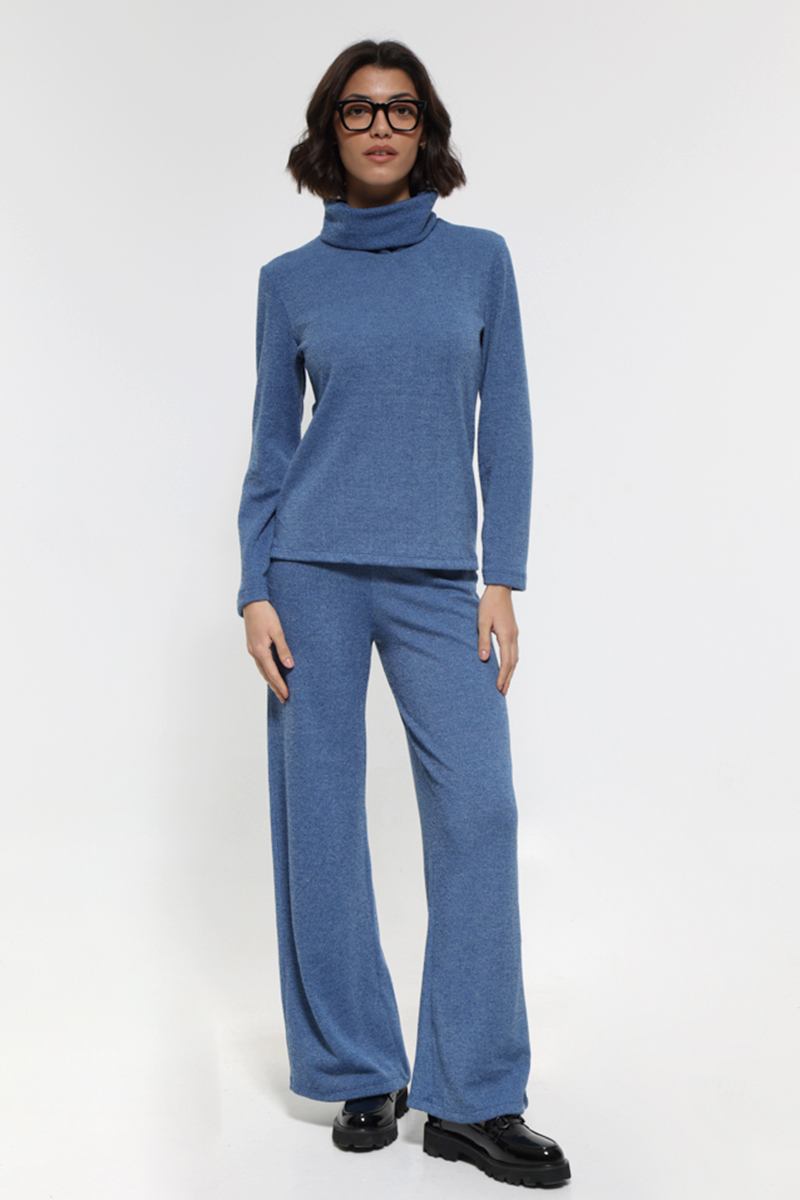 ROYAL BLUE PANTS WITH ELASTIC WAIST