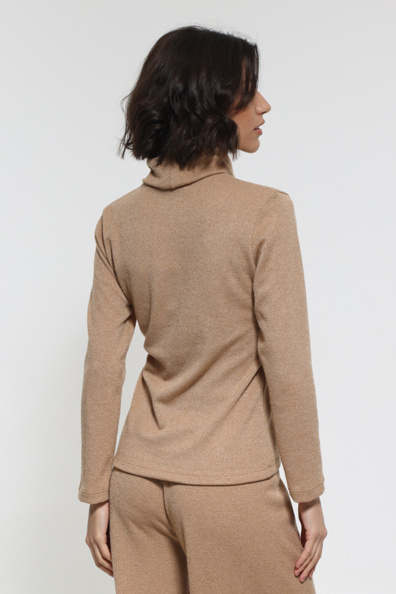 CAMEL ZIVAGO LONG SLEEVE BLOUSE