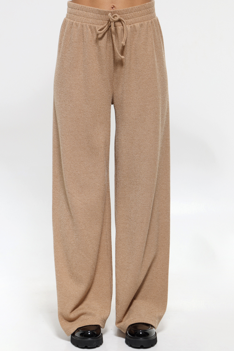 CAMEL PANTS WITH ELASTIC WAIST