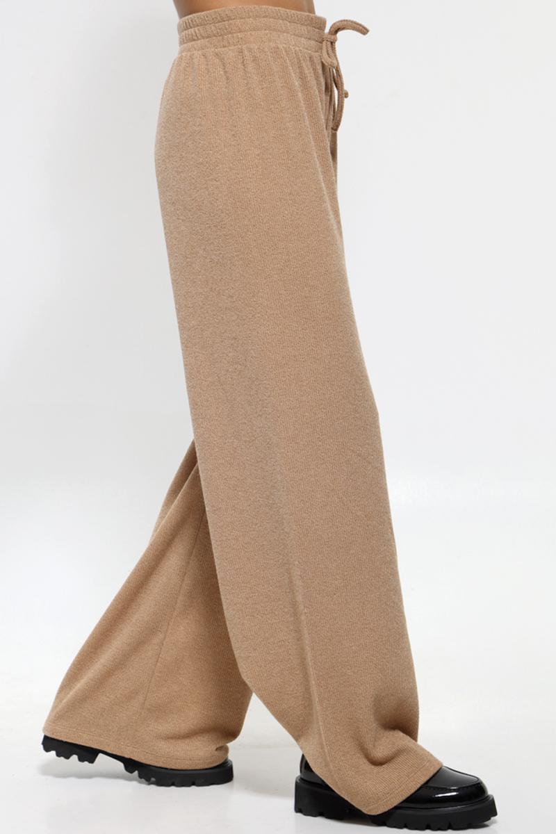 CAMEL PANTS WITH ELASTIC WAIST