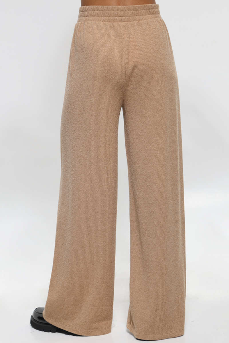 CAMEL PANTS WITH ELASTIC WAIST