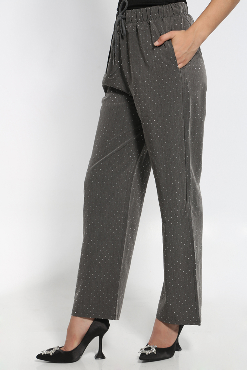 PANTS WITH ELASTIC WAIST GRAY