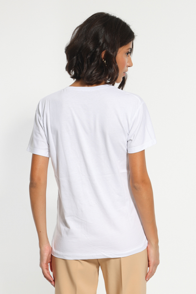 WHITE T-SHIRT WITH LOGO