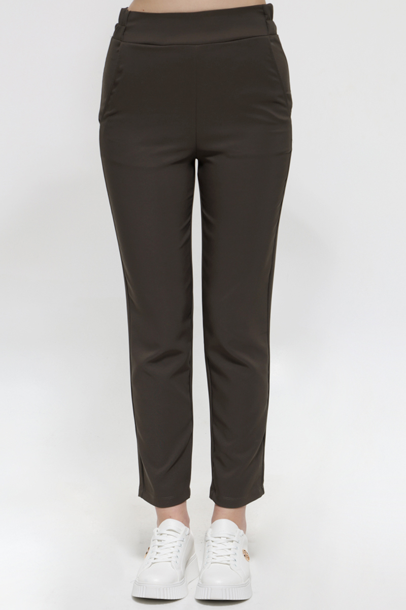 OLIVE STRAIGHT LINE PANTS