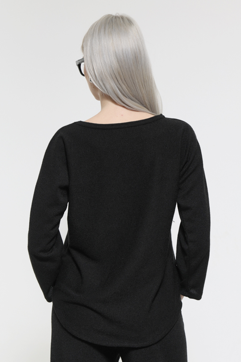 BLACK LONG SLEEVE BLOUSE