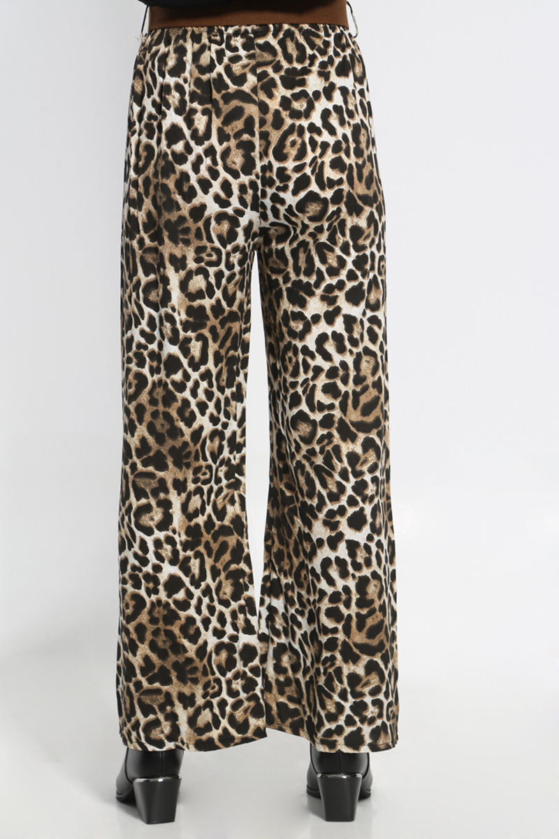 WIDE ANIMAL PRINT PANTS