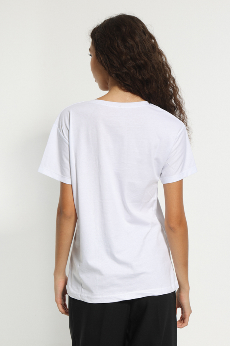 WHITE T-SHIRT WITH PRINT