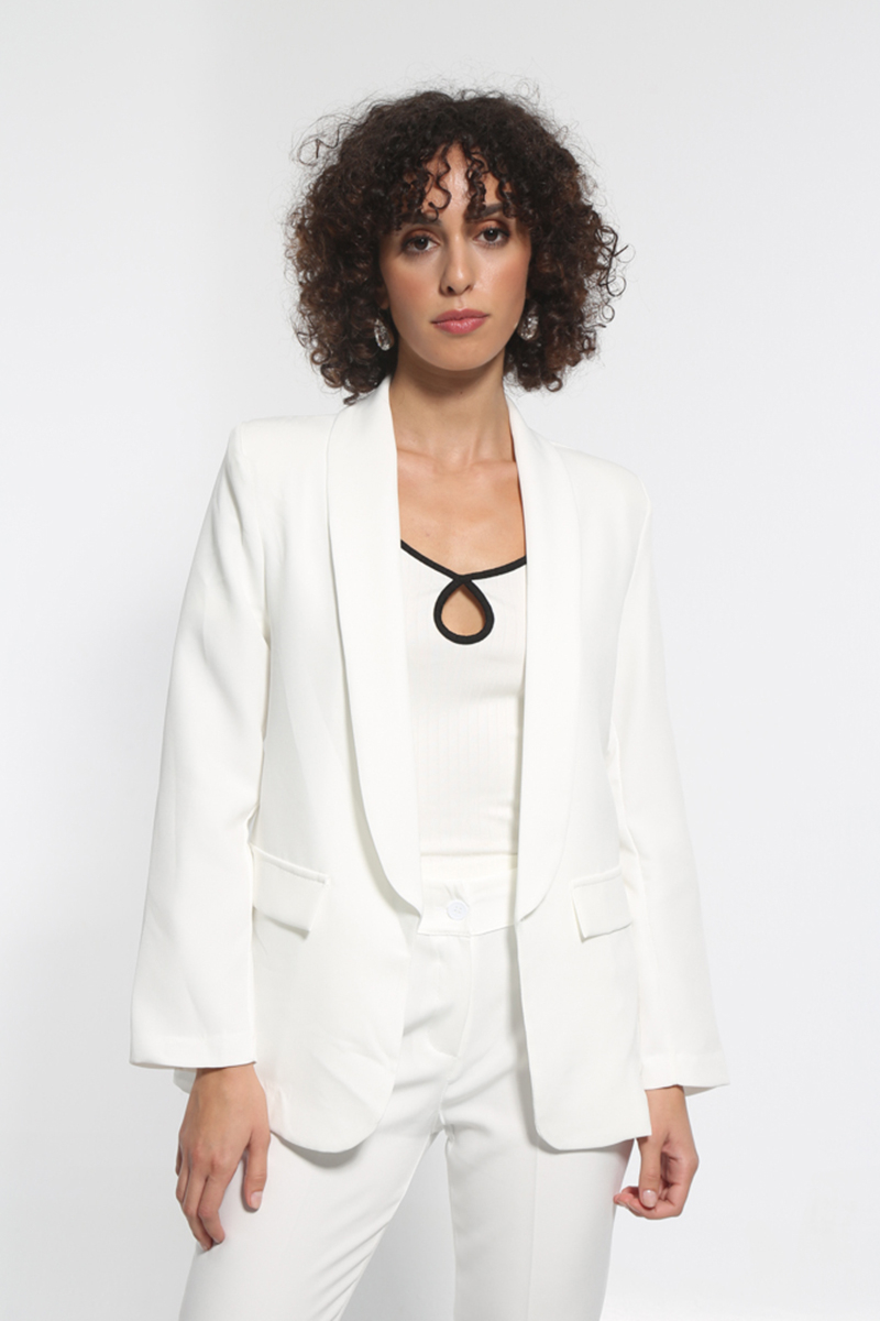 WHITE CROSSBODY JACKET