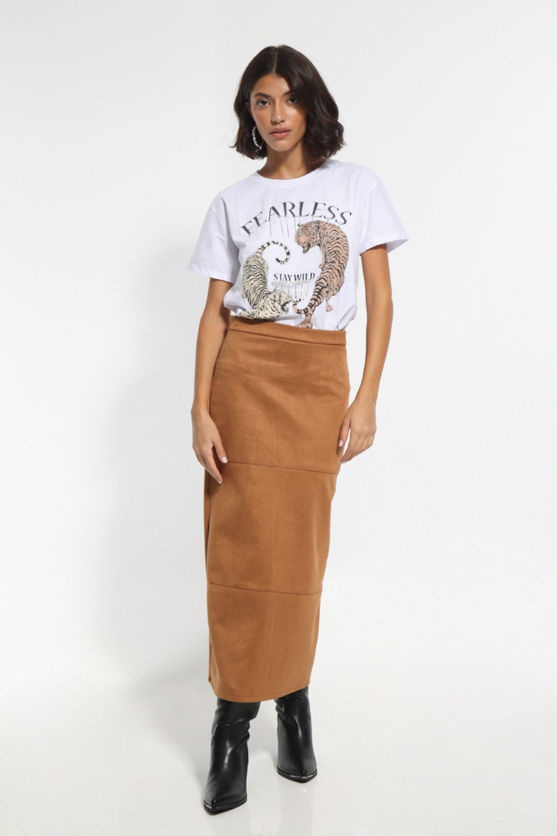 MAXI BROWN SKIRT