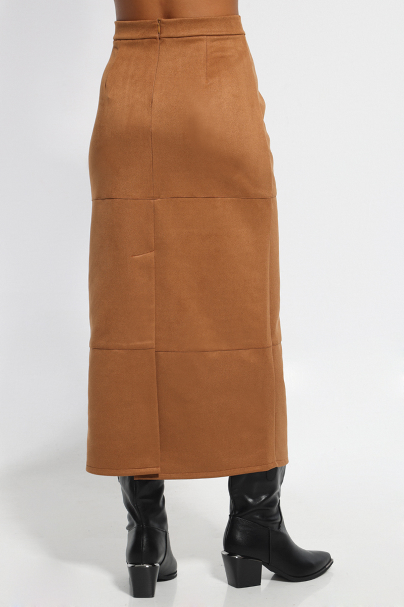 MAXI BROWN SKIRT