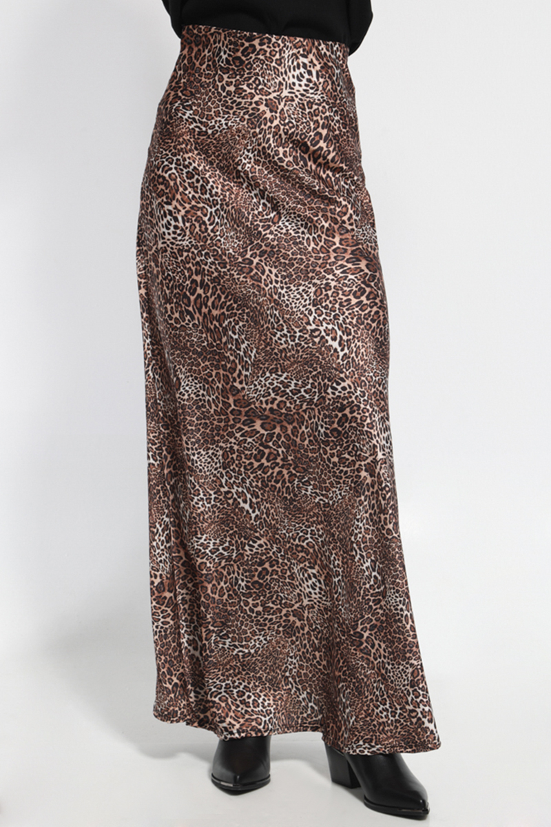 ANIMAL PRINT MAXI SKIRT