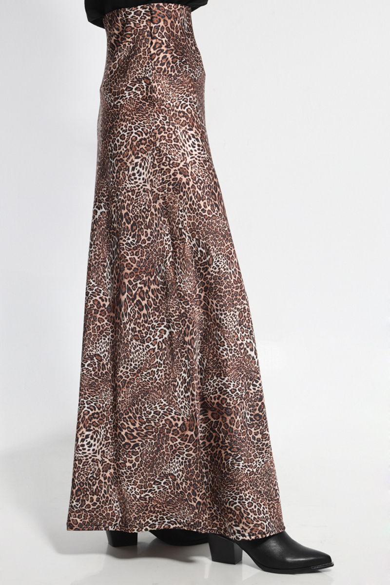 ANIMAL PRINT MAXI SKIRT