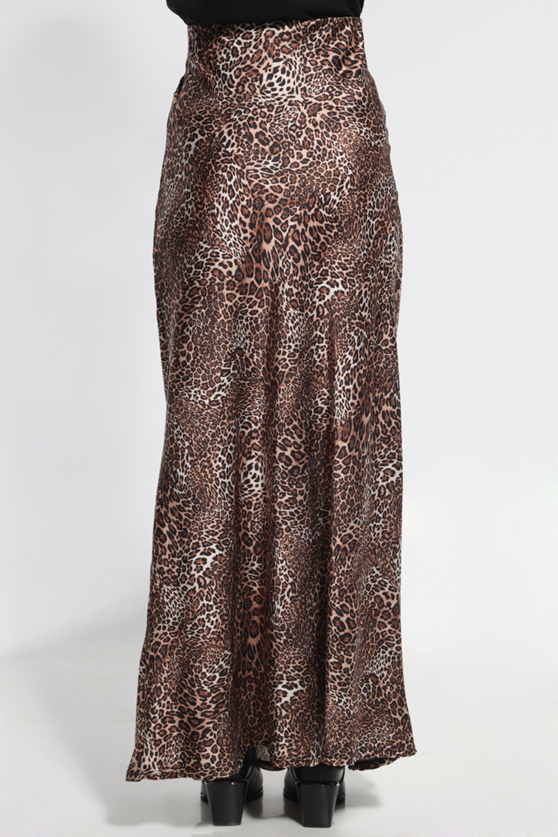 ANIMAL PRINT MAXI SKIRT