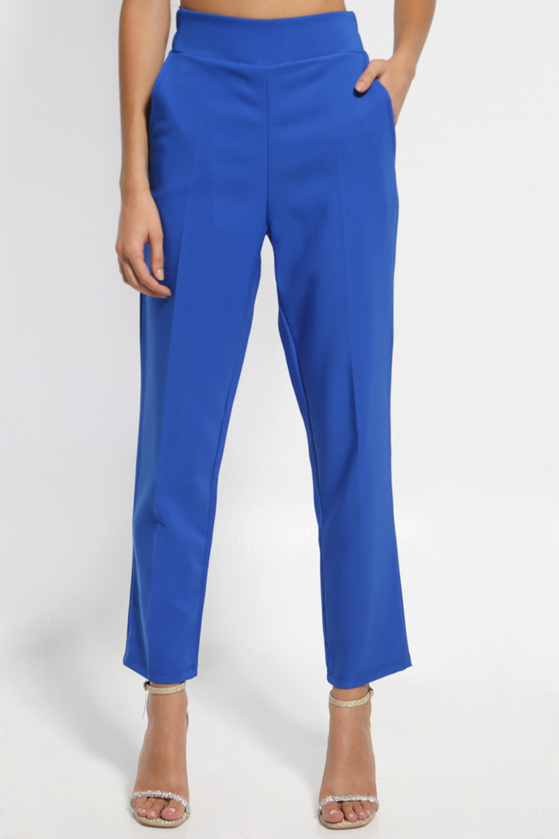 BLUE ROYAL STRAIGHT PANTS WITH POCKETS