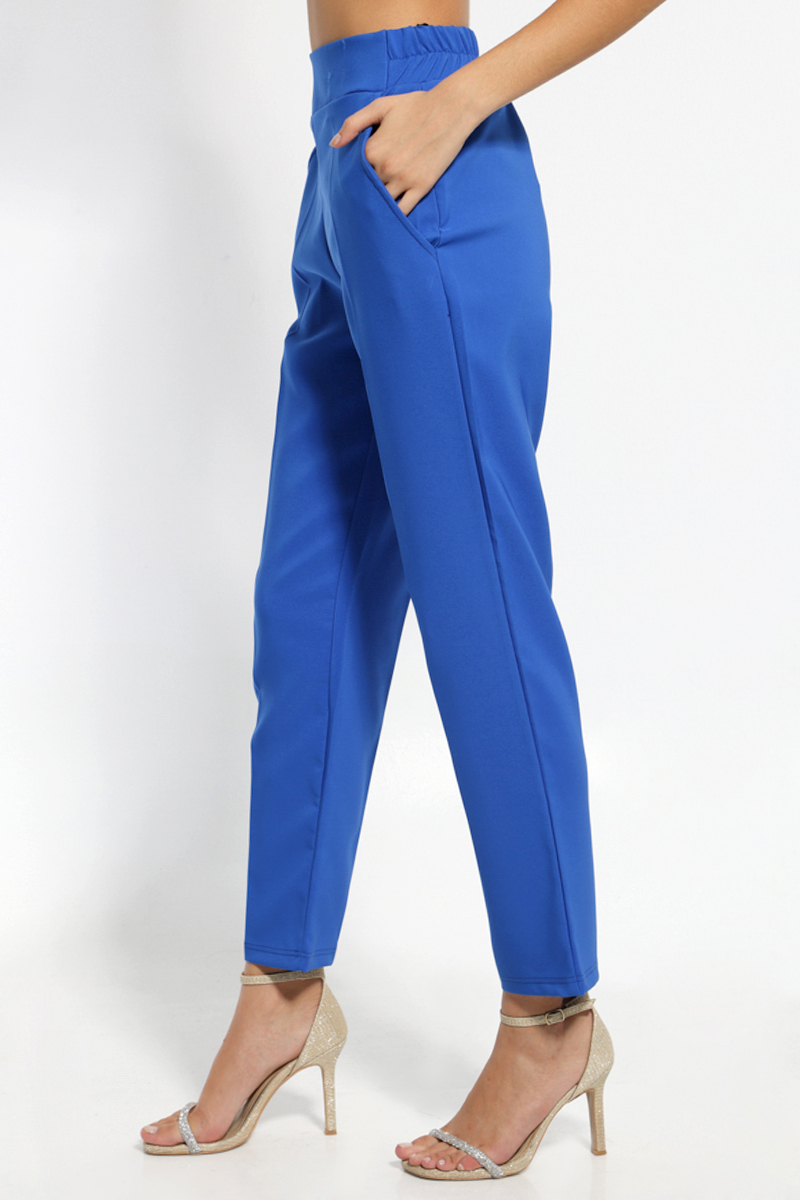 BLUE ROYAL STRAIGHT PANTS WITH POCKETS