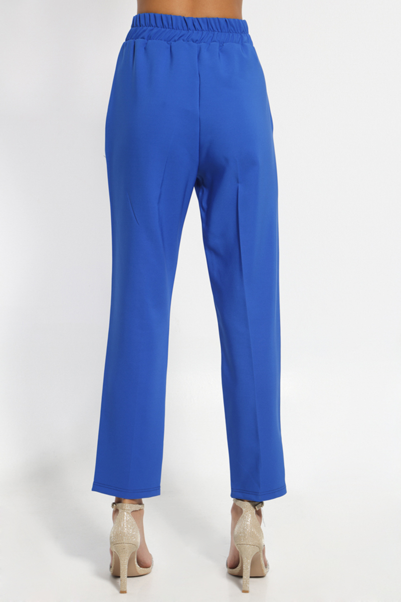 BLUE ROYAL STRAIGHT PANTS WITH POCKETS