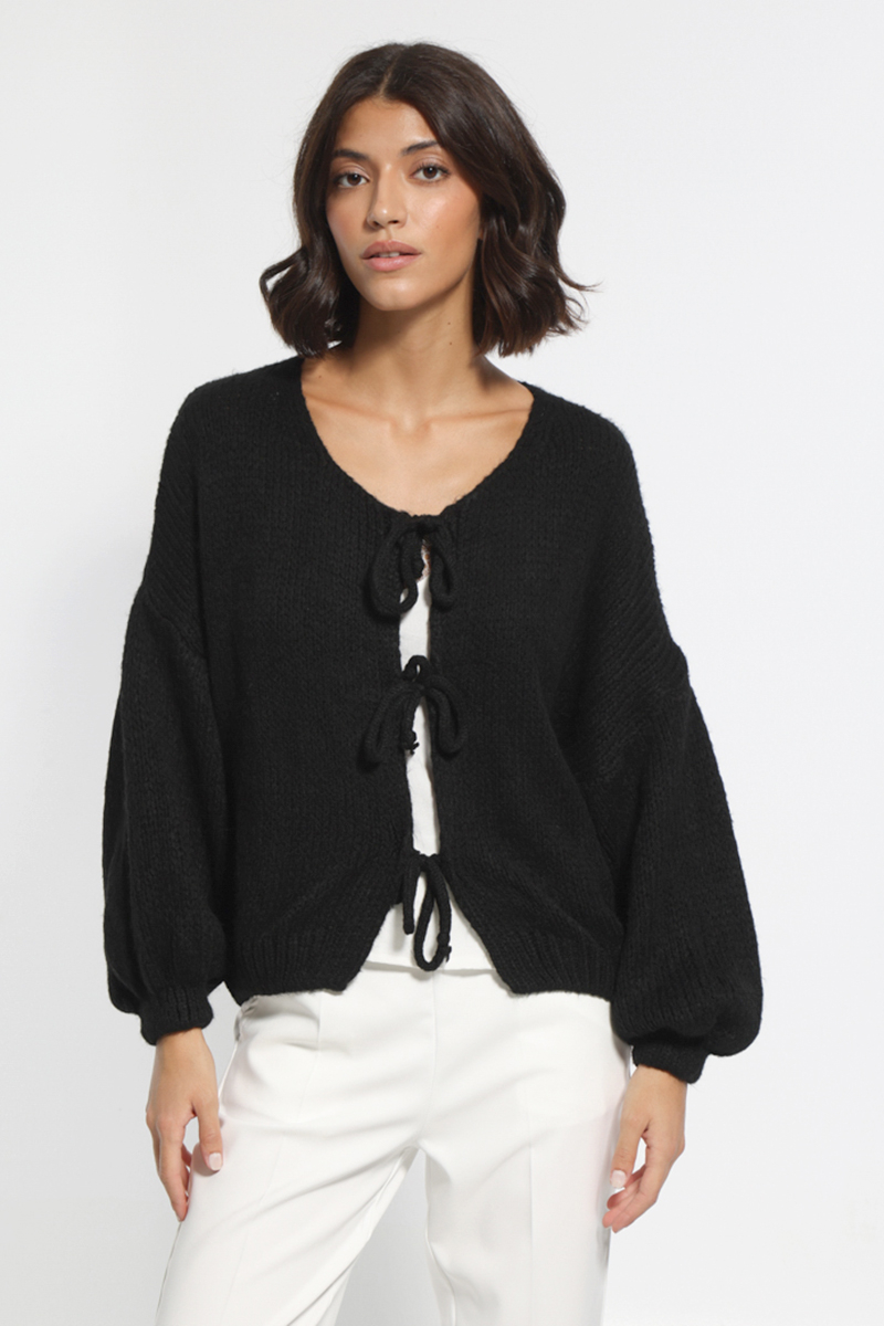 BLACK JACKET WITH BUTTON DETAILS