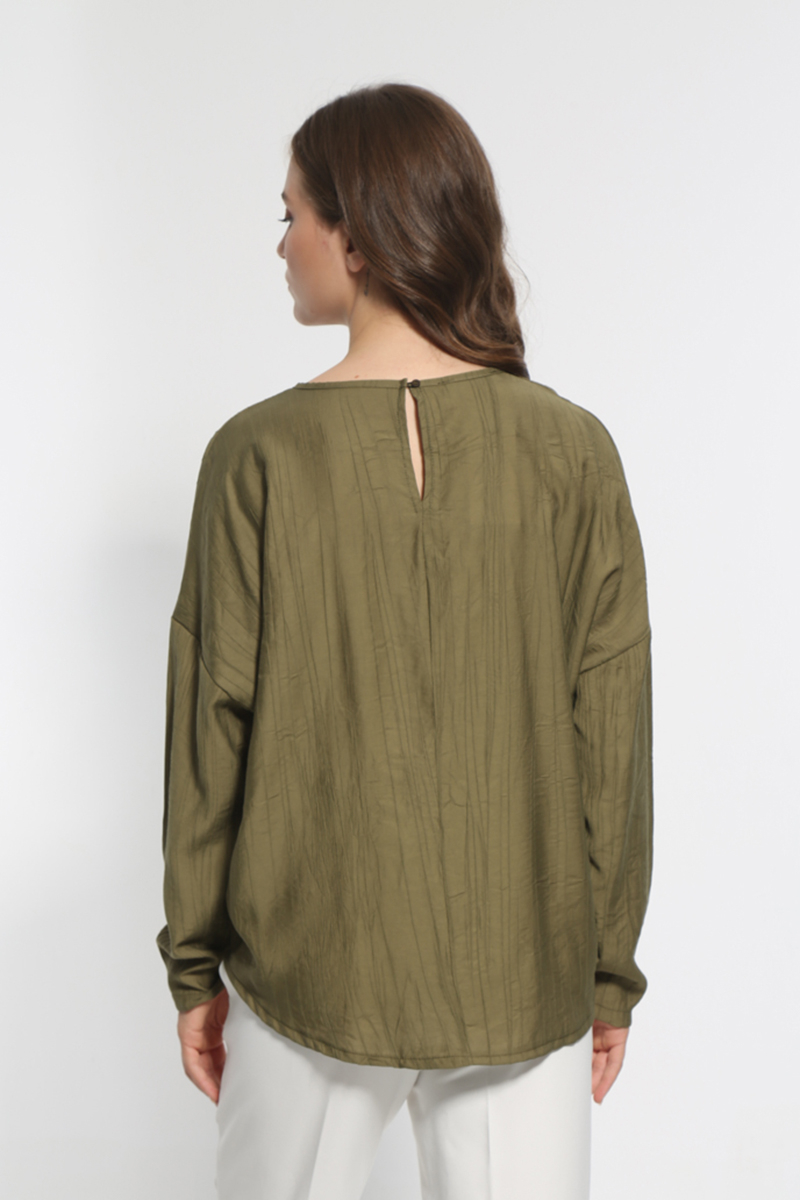 COMFORTABLE OIL LONG SLEEVED BLOUSE