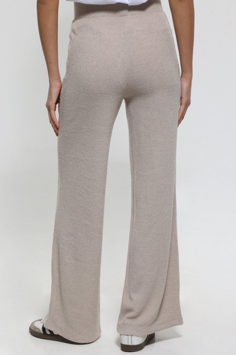 BEIGE PANTS WITH ELASTIC WAIST