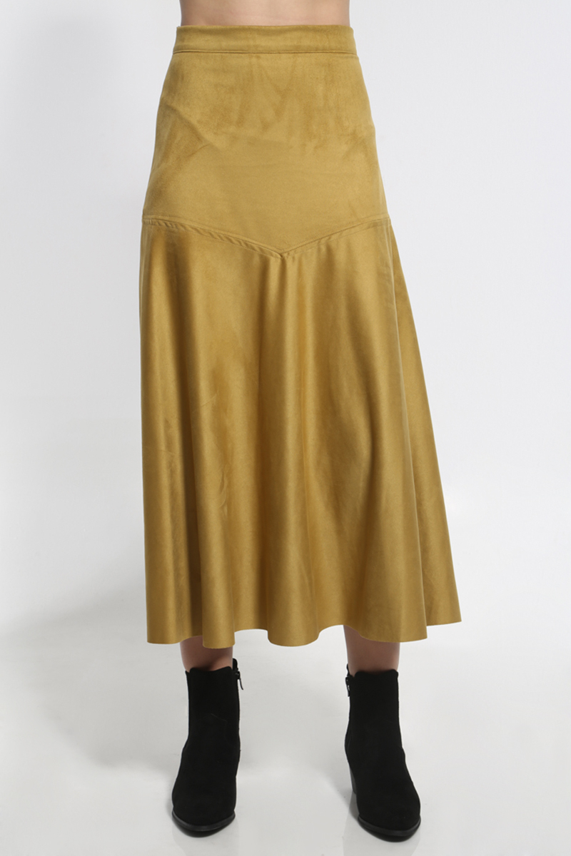 MAXI SKIRT IN OCHER COLOR