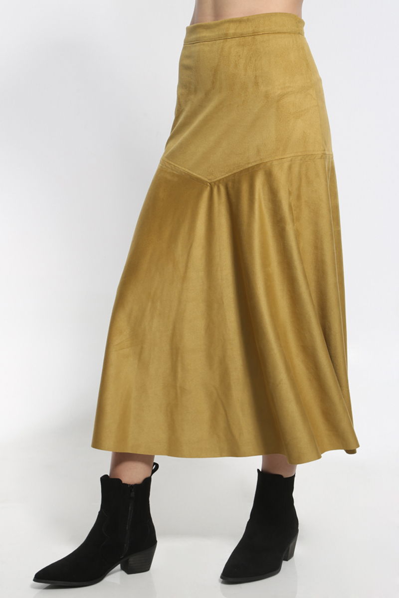 MAXI SKIRT IN OCHER COLOR