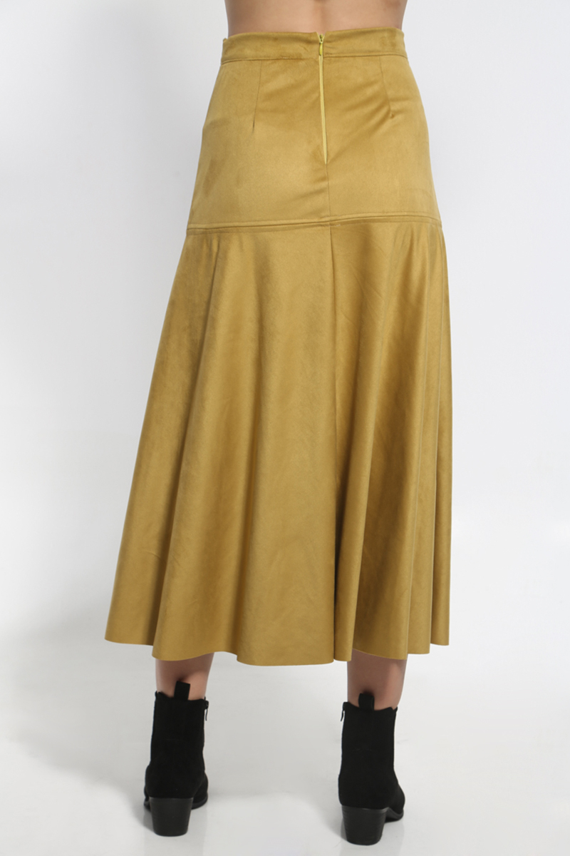 MAXI SKIRT IN OCHER COLOR